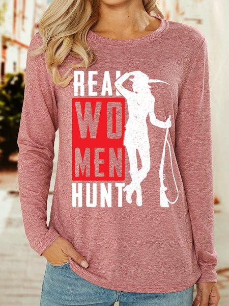 Lilicloth X Jessanjony Real Women Hunt Women's Long Sleeve T-Shirt, Pink, Long sleeves
