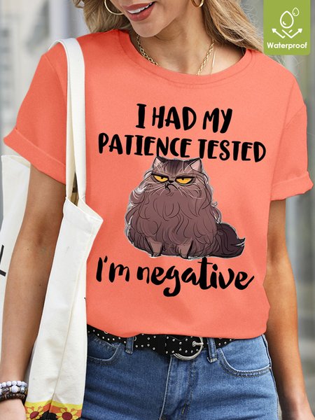 I Had My Patience Tested I'm Negative Womens Waterproof Oilproof Stainproof Fabric T-Shirt, Orange red, T-shirts
I Had My Patience Tested I'm Negative Womens Waterproof Oilproof Stainproof Fabric T-Shirt, Orange red, T-shirts