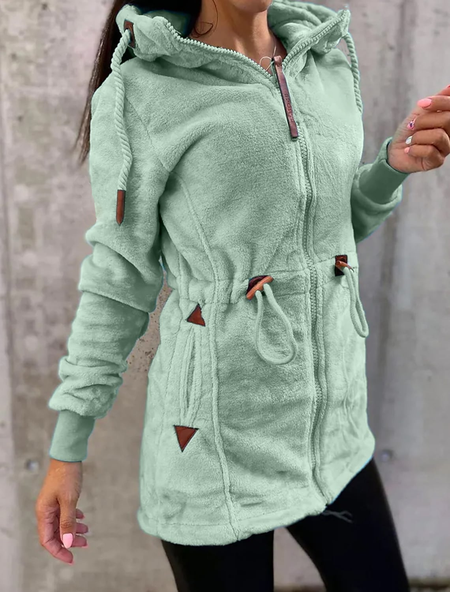 Fluff/Granular fleece fabric Loose Zipper Hoodie Plain Casual Jacket, Green, Outerwear
Fluff/Granular fleece fabric Loose Zipper Hoodie Plain Casual Jacket, Green, Outerwear