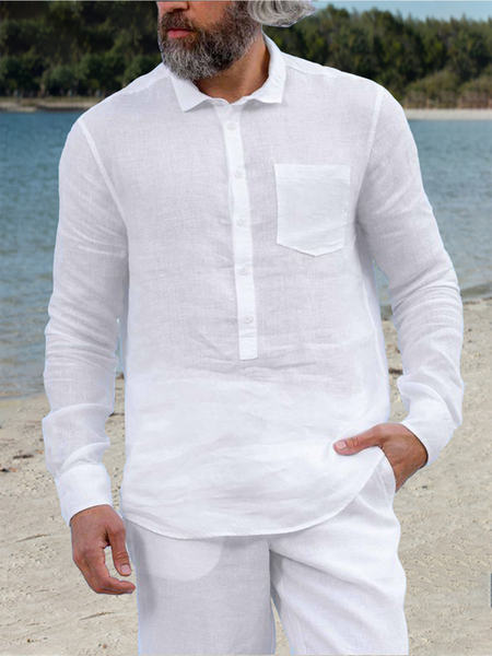 Plain Cotton Chest Pocket Long Sleeve casual Shirt., As picture, Long Sleeve Shirts
Plain Cotton Chest Pocket Long Sleeve casual Shirt., As picture, Long Sleeve Shirts