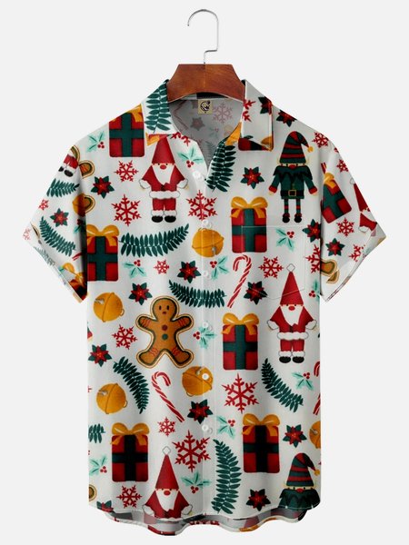 Christmas Santa Claus Gingerbread Man Chest Pocket Short Sleeve Shirt, White, Men Shirts
Christmas Santa Claus Gingerbread Man Chest Pocket Short Sleeve Shirt, White, Men Shirts