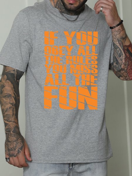 Lilicloth X Y If You Obey All The Rule You Miss All The Fun Mens T-Shirt, Light gray, T-shirts
Lilicloth X Y If You Obey All The Rule You Miss All The Fun Mens T-Shirt, Light gray, T-shirts