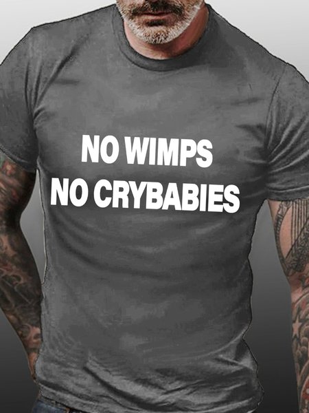 Lilicloth X Herbert No Wimps No Crybabies Mens T-Shirt, Deep gray, T-shirts