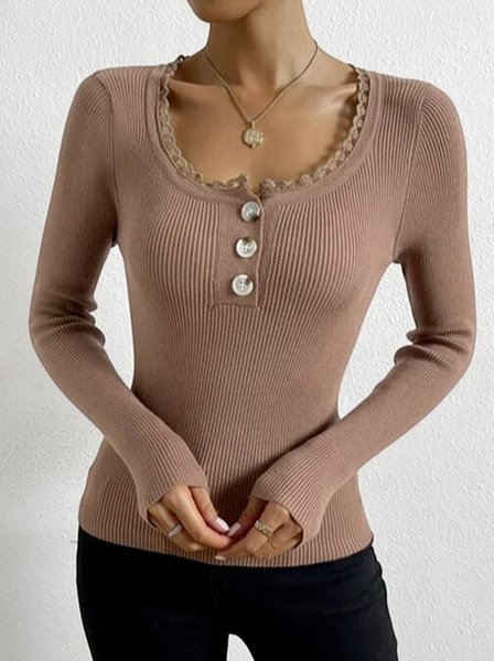 Plain Crew Neck Regular Fit T-Shirt, Khaki, T-Shirts