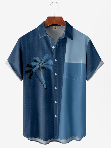 Color Block Coconut Tree Chest Pocket Short Sleeve Hawaiian Shirt, Blue, Men Shirts
Color Block Coconut Tree Chest Pocket Short Sleeve Hawaiian Shirt, Blue, Men Shirts
