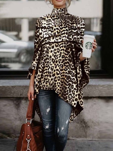 Daily Long sleeve Urban Leopard Regular Fit T-Shirt, Tees