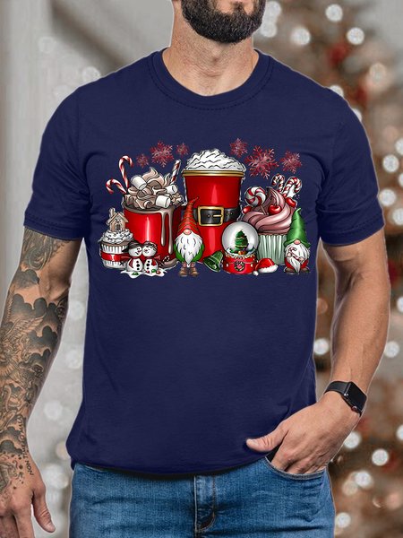 Men's Christmas Gnome Snowman Graphics Print Casual Cotton T-Shirt, Purplish blue, T-shirts
Men's Christmas Gnome Snowman Graphics Print Casual Cotton T-Shirt, Purplish blue, T-shirts