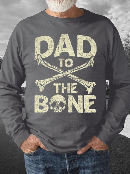 Funny Gift For Dad Dad To The Bone Mens Sweatshirt, Gray, Hoodies&Sweatshirts