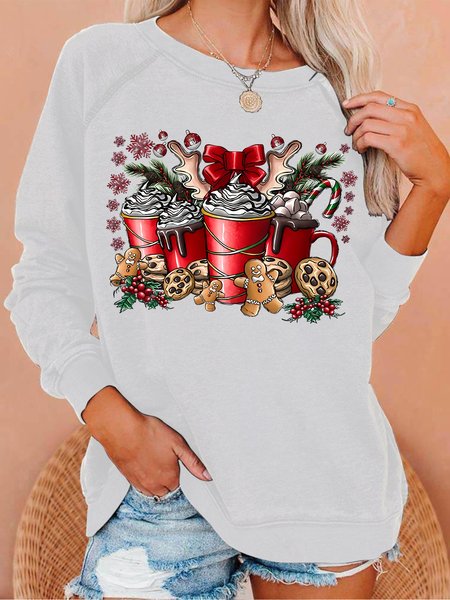 Women's Christmas Gingerbread Man Three Cups Of Ice Cream Graphics Print Casual Christmas Sweatshirt, White, Hoodies&Sweatshirts
Women's Christmas Gingerbread Man Three Cups Of Ice Cream Graphics Print Casual Christmas Sweatshirt, White, Hoodies&Sweatshirts