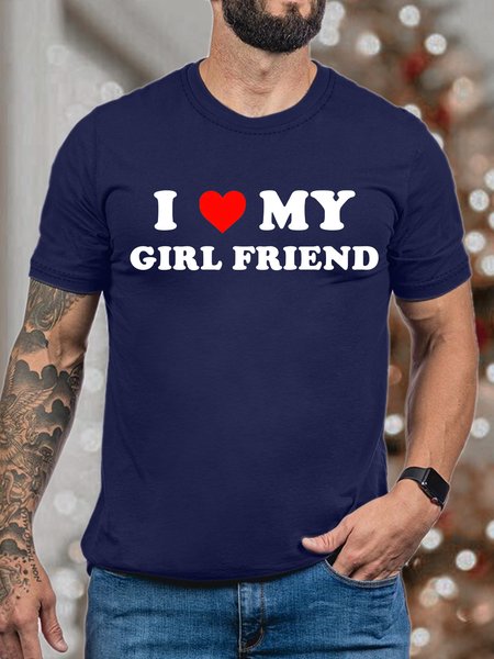 Men's I Love My Girl Friend Funny Valentine's Day Graphics Print Casual Cotton Text Letters T-Shirt, Purplish blue, T-shirts
Men's I Love My Girl Friend Funny Valentine's Day Graphics Print Casual Cotton Text Letters T-Shirt, Purplish blue, T-shirts