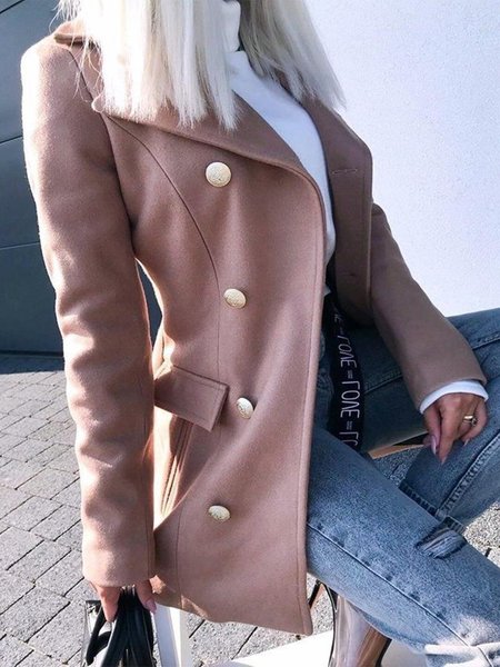 Regular Fit Urban Plain Other Coat, Nudepink, Coats