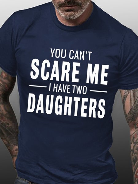 Men's You Can't Scare Me I Have Two Daughters Funny Graphics Print Text Letters Casual Cotton T-Shirt, Purplish blue, T-shirts
Men's You Can't Scare Me I Have Two Daughters Funny Graphics Print Text Letters Casual Cotton T-Shirt, Purplish blue, T-shirts