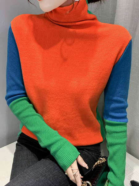 Regular Fit Urban Color Block Turtleneck Regular Fit Long sleeve Sweater, Multicolor, Pullovers
Regular Fit Urban Color Block Turtleneck Regular Fit Long sleeve Sweater, Multicolor, Pullovers
