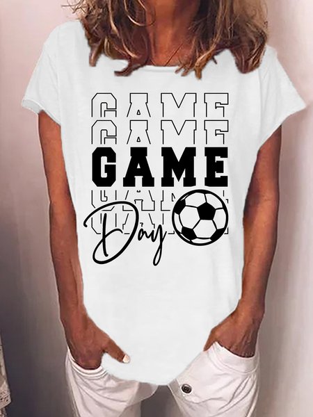 Women's Soccer Mon Game Day World Cup 2022 Funny Graphic Print Casual Loose Cotton-Blend Crew Neck T-Shirt, White, T-shirts
Women's Soccer Mon Game Day World Cup 2022 Funny Graphic Print Casual Loose Cotton-Blend Crew Neck T-Shirt, White, T-shirts