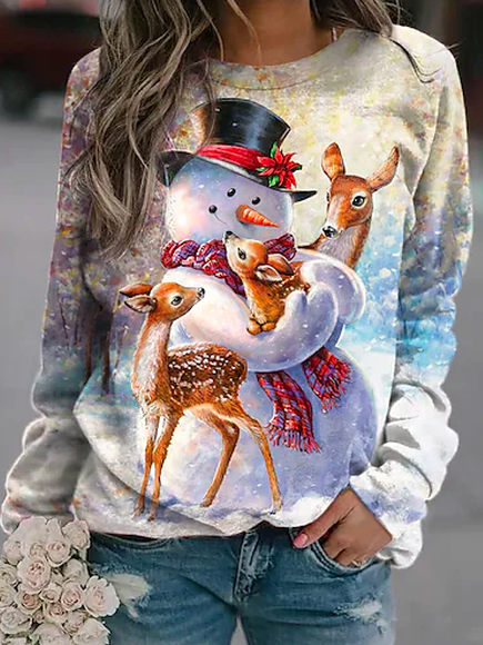 Casual Christmas Crew Neck Loose Sweatshirt, Multicolor, Sweatshirts & Hoodies
Casual Christmas Crew Neck Loose Sweatshirt, Multicolor, Sweatshirts & Hoodies