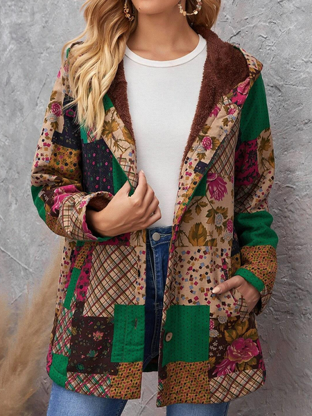 Casual Color Block Fluff/Granular Fleece Fabric Loose Teddy Jacket, Multicolor, Coats
Casual Color Block Fluff/Granular Fleece Fabric Loose Teddy Jacket, Multicolor, Coats