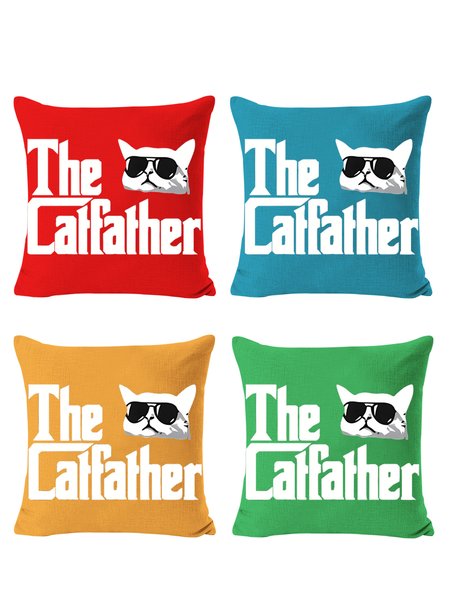 18*18 Set of 4 Cat Backrest Cushion Pillow Covers, Decorations For Home, Color1, Pillow Covers
18*18 Set of 4 Cat Backrest Cushion Pillow Covers, Decorations For Home, Color1, Pillow Covers