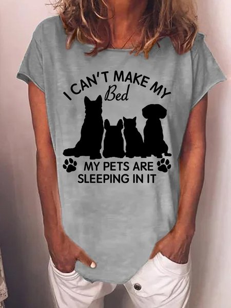 Lilicloth X Lisa I Can't Make My Bed My Pets Are Sleeping In It Womens T-Shirt, Gray, T-shirts
Lilicloth X Lisa I Can't Make My Bed My Pets Are Sleeping In It Womens T-Shirt, Gray, T-shirts