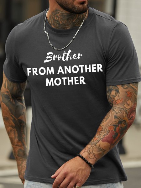 Lilicloth X Kat8lyst Brother From Another Mother Mens T-Shirt, Deep gray, T-shirts