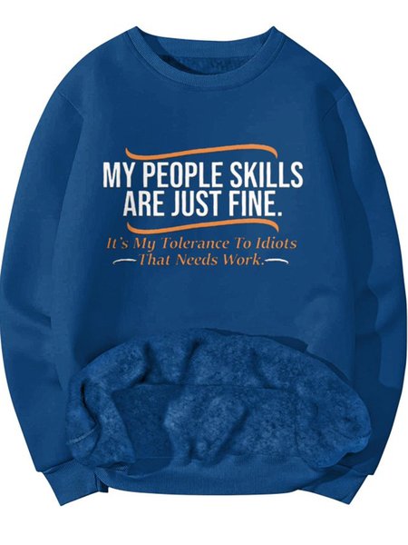 Men's Men's My People Skills Are Just Fine Funny Graphic Print Funny Graphic Print Text Letters Casual Crew Neck Sweatshirt With Fifties Fleece, Royal blue, Hoodies&Sweatshirts
Men's Men's My People Skills Are Just Fine Funny Graphic Print Funny Graphic Print Text Letters Casual Crew Neck Sweatshirt With Fifties Fleece, Royal blue, Hoodies&Sweatshirts