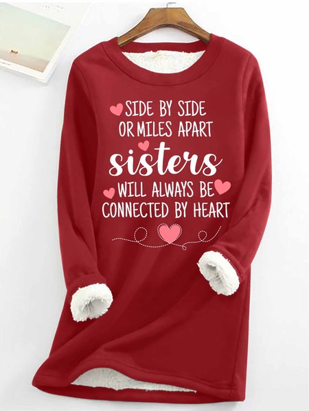 Women's Funny Word Side By Side or Miles Apart Crew Neck Simple Text Letters Sweatshirt, Red, Hoodies&Sweatshirts
Women's Funny Word Side By Side or Miles Apart Crew Neck Simple Text Letters Sweatshirt, Red, Hoodies&Sweatshirts
