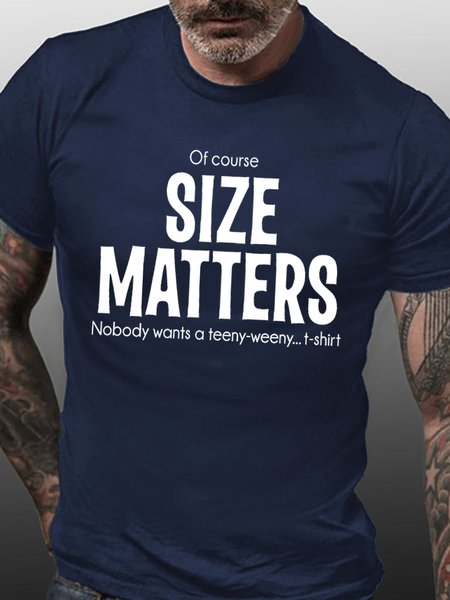 Men's Of Course Size Matters Funny Graphic Print Casual Text Letters Cotton T-Shirt, Purplish blue, T-shirts
Men's Of Course Size Matters Funny Graphic Print Casual Text Letters Cotton T-Shirt, Purplish blue, T-shirts