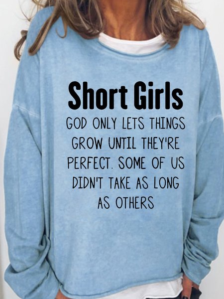 Women's Short People God Crew Neck Casual Sweatshirt, Light blue, Hoodies&Sweatshirts
Women's Short People God Crew Neck Casual Sweatshirt, Light blue, Hoodies&Sweatshirts