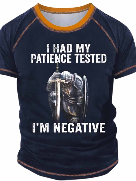 Men's I Had My Patience Tested I'm Negative Raglan Sleeve Text Letters T-Shirt, Purplish blue, T-shirts
Men's I Had My Patience Tested I'm Negative Raglan Sleeve Text Letters T-Shirt, Purplish blue, T-shirts