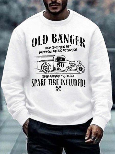 Men’s Old Banger 50 Years Old Spare Tire Included Crew Neck Casual Text Letters Sweatshirt, White, Hoodies&Sweatshirts
Men’s Old Banger 50 Years Old Spare Tire Included Crew Neck Casual Text Letters Sweatshirt, White, Hoodies&Sweatshirts