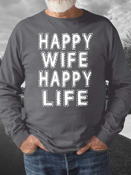 Men’s Happy Wife Happy Life Casual Regular Fit Text Letters Sweatshirt, Deep gray, Hoodies&Sweatshirts
Men’s Happy Wife Happy Life Casual Regular Fit Text Letters Sweatshirt, Deep gray, Hoodies&Sweatshirts