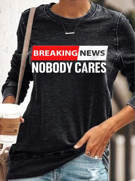 Women's Funny Sacastic BREAKING NEWS NOBODY CARES Sweatshirt, Black, Hoodies&Sweatshirts
Women's Funny Sacastic BREAKING NEWS NOBODY CARES Sweatshirt, Black, Hoodies&Sweatshirts