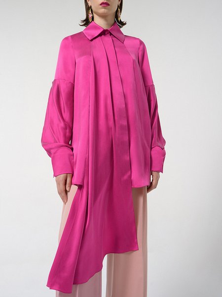 Long sleeve Shirt Collar Satin Regular Fit Elegant Blouse, Rose red, Blouses and Shirts
Long sleeve Shirt Collar Satin Regular Fit Elegant Blouse, Rose red, Blouses and Shirts
