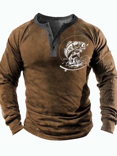 Men's Fishing Funny Graphic Print Half Turtleneck Casual Cat Top, Khaki, Long Sleeves
Men's Fishing Funny Graphic Print Half Turtleneck Casual Cat Top, Khaki, Long Sleeves