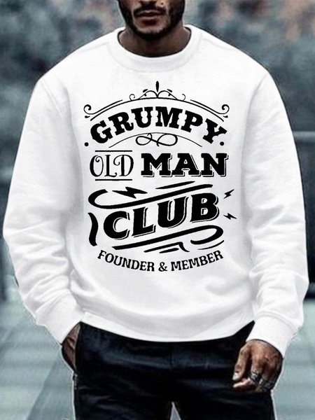 Men’s Grumpy Old Man Club Founder Member Regular Fit Text Letters Casual Crew Neck Sweatshirt, White, Hoodies&Sweatshirts
Men’s Grumpy Old Man Club Founder Member Regular Fit Text Letters Casual Crew Neck Sweatshirt, White, Hoodies&Sweatshirts