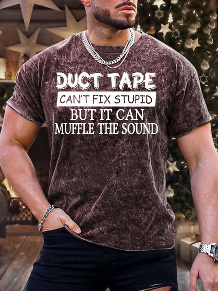 Men’s Duct Tape Can’t Fix Stupid But It Can Muffle The Sound Casual Crew Neck Regular Fit T-Shirt, Red, T-shirts
Men’s Duct Tape Can’t Fix Stupid But It Can Muffle The Sound Casual Crew Neck Regular Fit T-Shirt, Red, T-shirts
