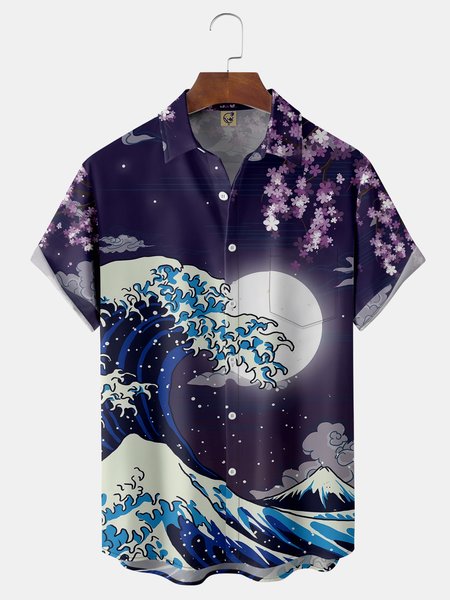 Ukiyo-e Wave Chest Pocket Short Sleeve Hawaiian Shirt, Purple, Short Sleeve Shirts
Ukiyo-e Wave Chest Pocket Short Sleeve Hawaiian Shirt, Purple, Short Sleeve Shirts