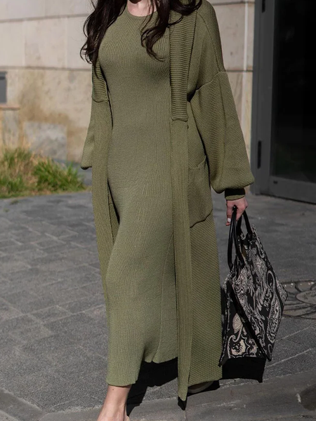 High Elasticity Plain Crew Neck Elegant Sleeveless Long Dress, Army green, Maxi Dresses
High Elasticity Plain Crew Neck Elegant Sleeveless Long Dress, Army green, Maxi Dresses