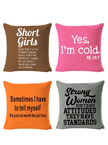 18*18 Set of 4 Yes I'm Cold Backrest Cushion Pillow Covers, Decorations For Home, Color2, Pillow Covers
18*18 Set of 4 Yes I'm Cold Backrest Cushion Pillow Covers, Decorations For Home, Color2, Pillow Covers