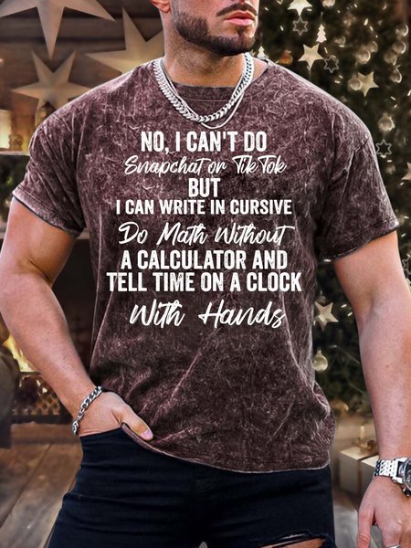 Men’s No I Can’t Do Snapchat On Tik Tok But I Can Write In Cursive Regular Fit Casual Crew Neck Text Letters T-Shirt, Red, T-shirts
Men’s No I Can’t Do Snapchat On Tik Tok But I Can Write In Cursive Regular Fit Casual Crew Neck Text Letters T-Shirt, Red, T-shirts