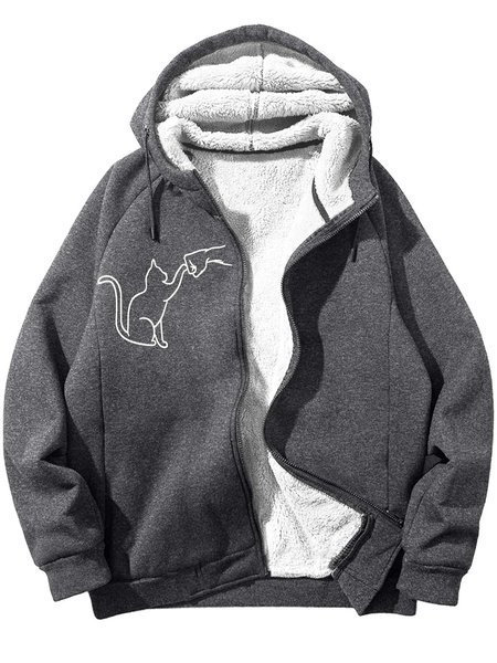 Men’s Cat And People Animal Pattern Casual Loose Sweatshirt, Gray, Hoodies&Sweatshirts
Men’s Cat And People Animal Pattern Casual Loose Sweatshirt, Gray, Hoodies&Sweatshirts