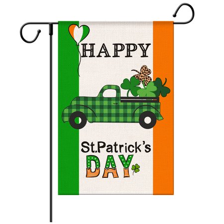 Happy St Patrick's Day Garden Flag 12 x 18 Inch Burlap Yard Flag Double Sided Printed Shamrocks Holiday Outdoor Decor Flag, Color10, Garden Flags
Happy St Patrick's Day Garden Flag 12 x 18 Inch Burlap Yard Flag Double Sided Printed Shamrocks Holiday Outdoor Decor Flag, Color10, Garden Flags