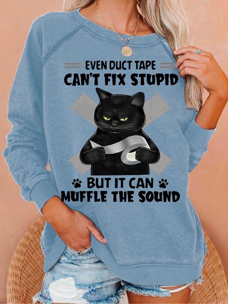Women's Can't Fix Stupid Casual Crew Neck Sweatshirt, Light blue, Hoodies&Sweatshirts
Women's Can't Fix Stupid Casual Crew Neck Sweatshirt, Light blue, Hoodies&Sweatshirts
