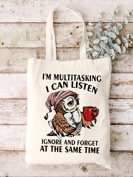 I Am Multitasking I Can Listen Animal Graphic Casual Shopping Tote Bag, White, Bags
I Am Multitasking I Can Listen Animal Graphic Casual Shopping Tote Bag, White, Bags