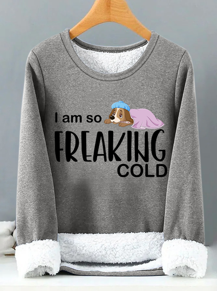 

Lilicloth X Y I Am So Freaking Cold Womens Warmth Fleece Sweatshirt, Gray, Hoodies&Sweatshirts