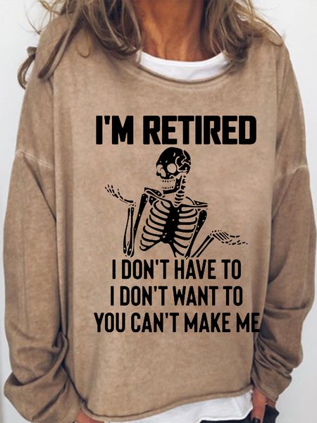 Women's I'm Retired Casual Crew Neck Sweatshirt, Light brown, Hoodies&Sweatshirts
Women's I'm Retired Casual Crew Neck Sweatshirt, Light brown, Hoodies&Sweatshirts