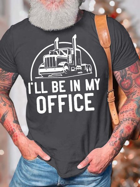 Men’s I’ll Be In My Office Casual Text Letters Cotton T-Shirt, Deep gray, T-shirts
Men’s I’ll Be In My Office Casual Text Letters Cotton T-Shirt, Deep gray, T-shirts