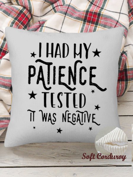 18*18 Throw Pillow Covers, Funny I had my Patience Tested Soft Corduroy Cushion Pillowcase Case for Living Room, Gray, Pillow Covers
18*18 Throw Pillow Covers, Funny I had my Patience Tested Soft Corduroy Cushion Pillowcase Case for Living Room, Gray, Pillow Covers
