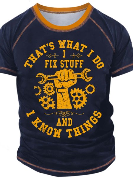 Men’s That’s What I Do I Fix Stuff And I Know Things Casual Regular Fit T-Shirt, Deep blue, T-shirts
Men’s That’s What I Do I Fix Stuff And I Know Things Casual Regular Fit T-Shirt, Deep blue, T-shirts