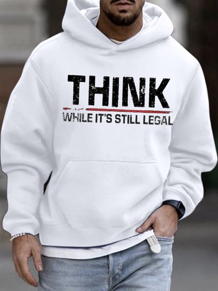 Men's Think While It Is Still Legal Funny Graphic Print Casual Loose Hoodie Text Letters Sweatshirt, White, Hoodies&Sweatshirts
Men's Think While It Is Still Legal Funny Graphic Print Casual Loose Hoodie Text Letters Sweatshirt, White, Hoodies&Sweatshirts