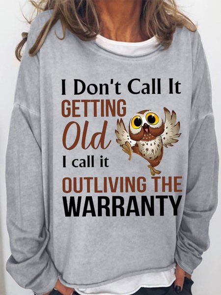 Women's Funny Owl I Don’t Call It Getting Old I Call It Outliving The Warranty Simple Text Letters Sweatshirt, Gray, Hoodies&Sweatshirts
Women's Funny Owl I Don’t Call It Getting Old I Call It Outliving The Warranty Simple Text Letters Sweatshirt, Gray, Hoodies&Sweatshirts